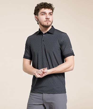 Waggle® Gone Fishing Performance Polo front view