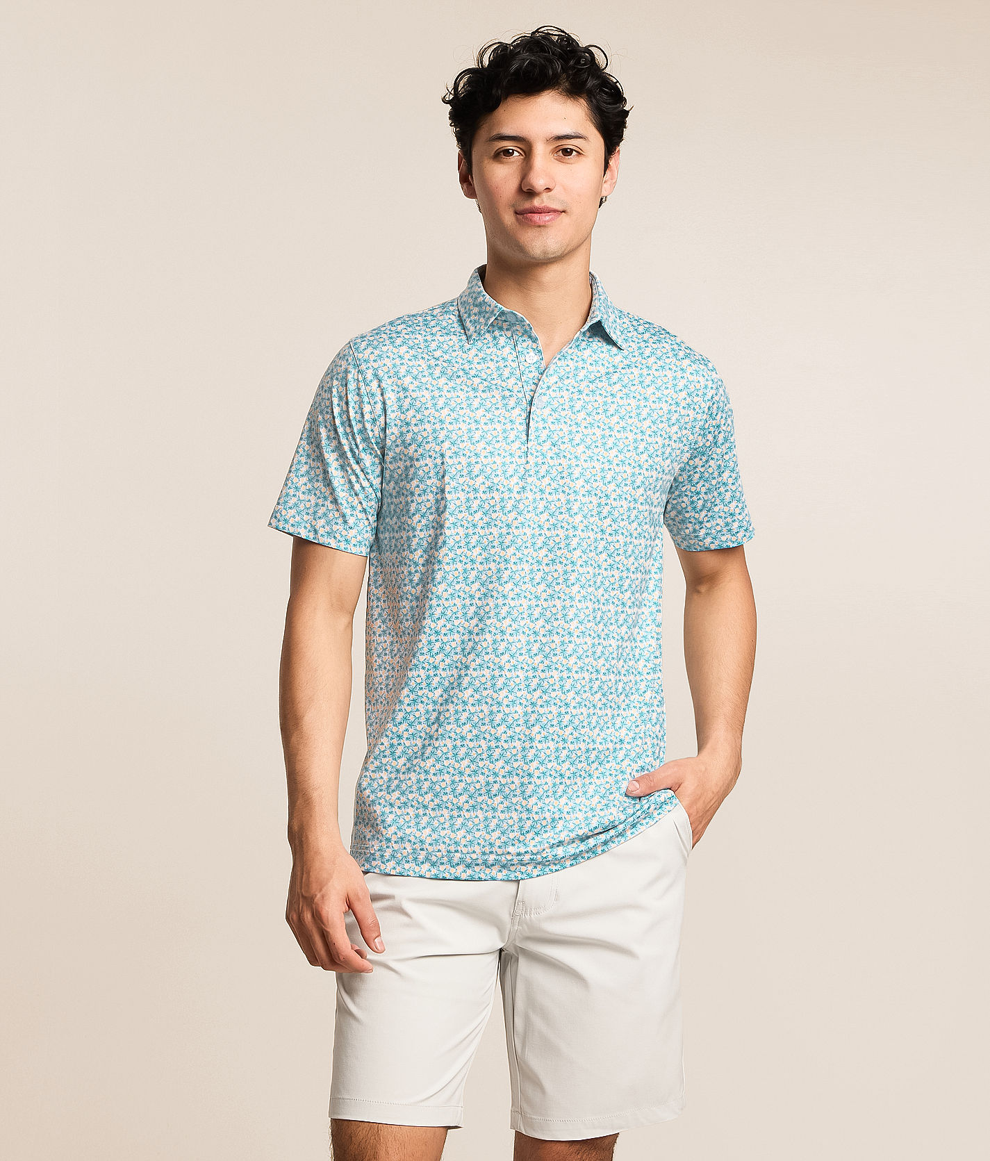 Waggle® Pina Paradise Performance Polo - Men's Polos in Green | Buckle