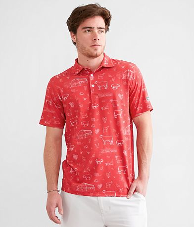 Waggle® Old Macdonald Performance Polo front view