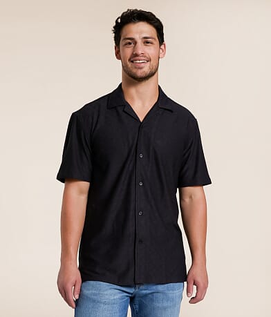 Johnny Q Textured Stretch Shirt front view