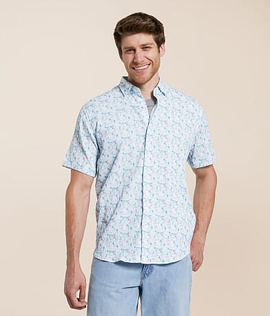 Johnny Q Textured Wave Stretch Shirt front view