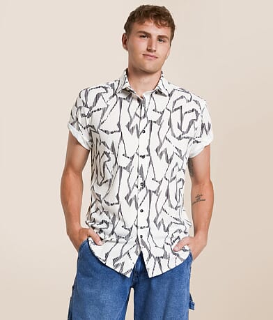 Johnny Q Textured Stretch Shirt front view