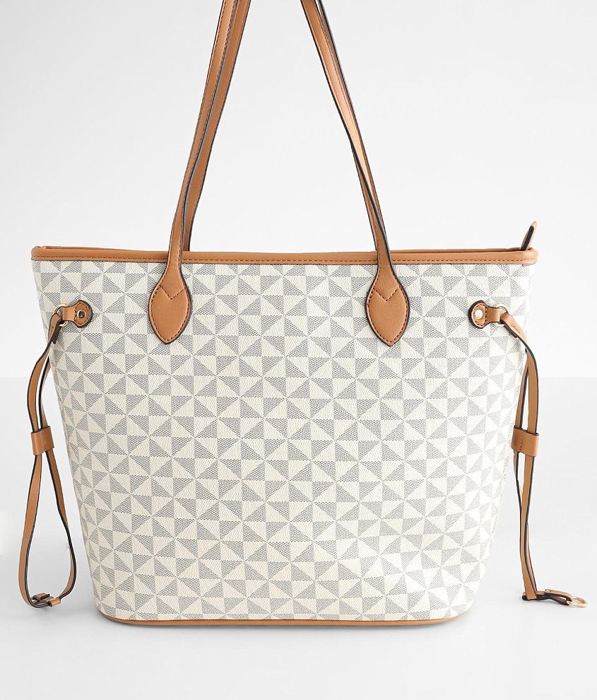 Tyler Rose Checkered Tote front view