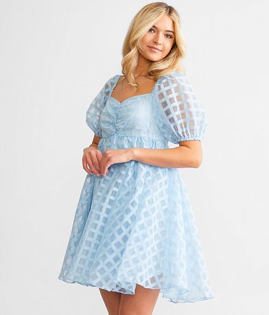 BaeVely Lattice Babydoll Dress FULL_RIGHT_SIDE