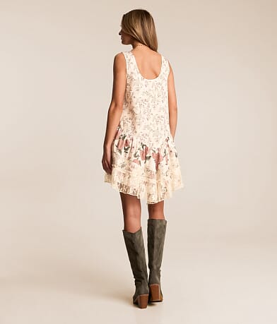 Mixed Floral Tiered Mini Dress thumbnail 3