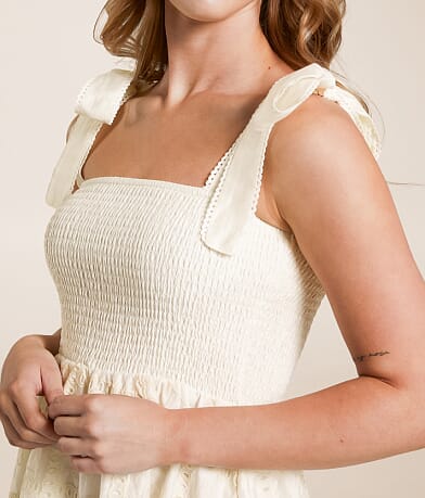 Eyelet Mini Dress thumbnail 4