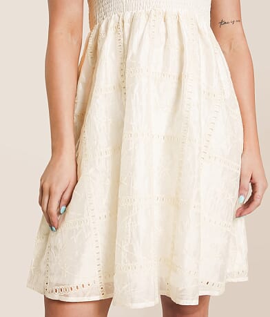 Eyelet Mini Dress thumbnail 6