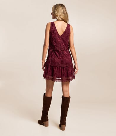 Lace Tiered Mini Dress thumbnail 2