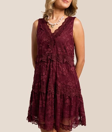 Lace Tiered Mini Dress thumbnail 3