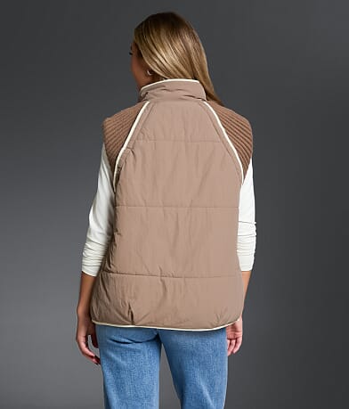 Pieced Sweater Puffer Vest thumbnail 3