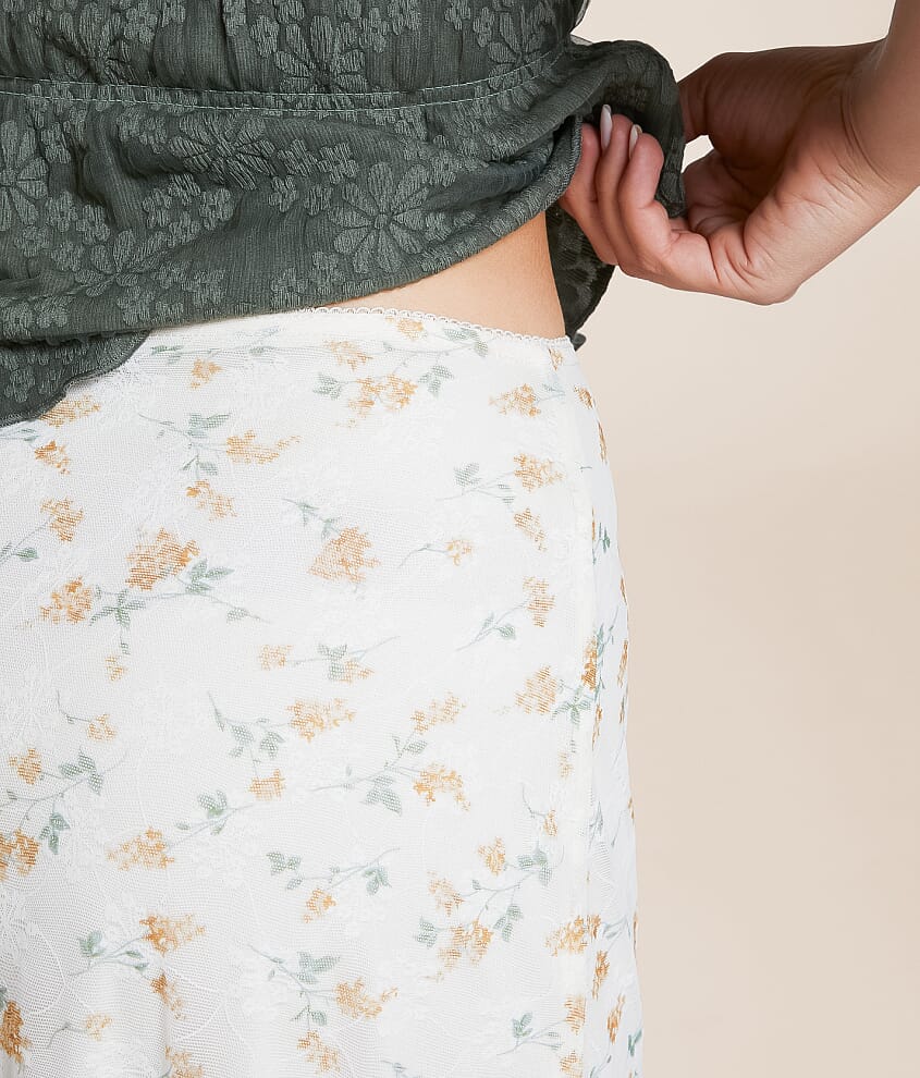 Floral Lace Midi Skirt