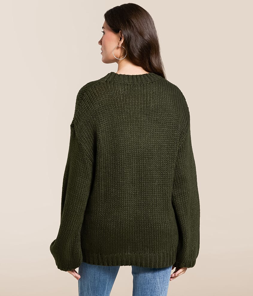 Cowboy Boot Oversized Knit Sweater - thumbnail 2