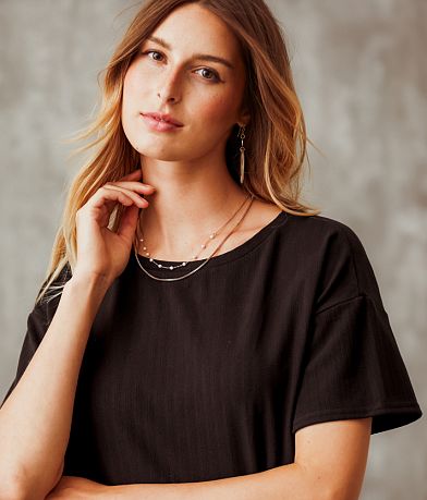 Buckle Black Ribbed Top MISC_DETAIL_1