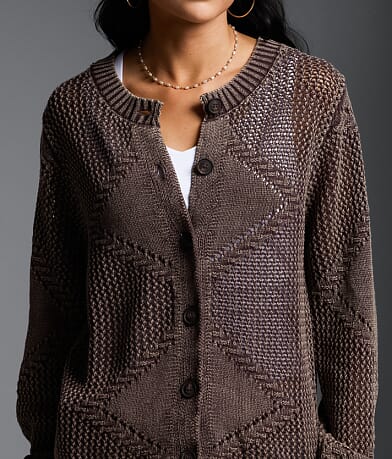 Refined Edit - Washed Cardigan Sweater thumbnail 4