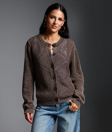 Refined Edit - Washed Cardigan Sweater thumbnail 2