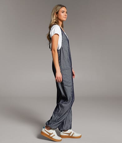 Striped Overall Jumpsuit thumbnail 2