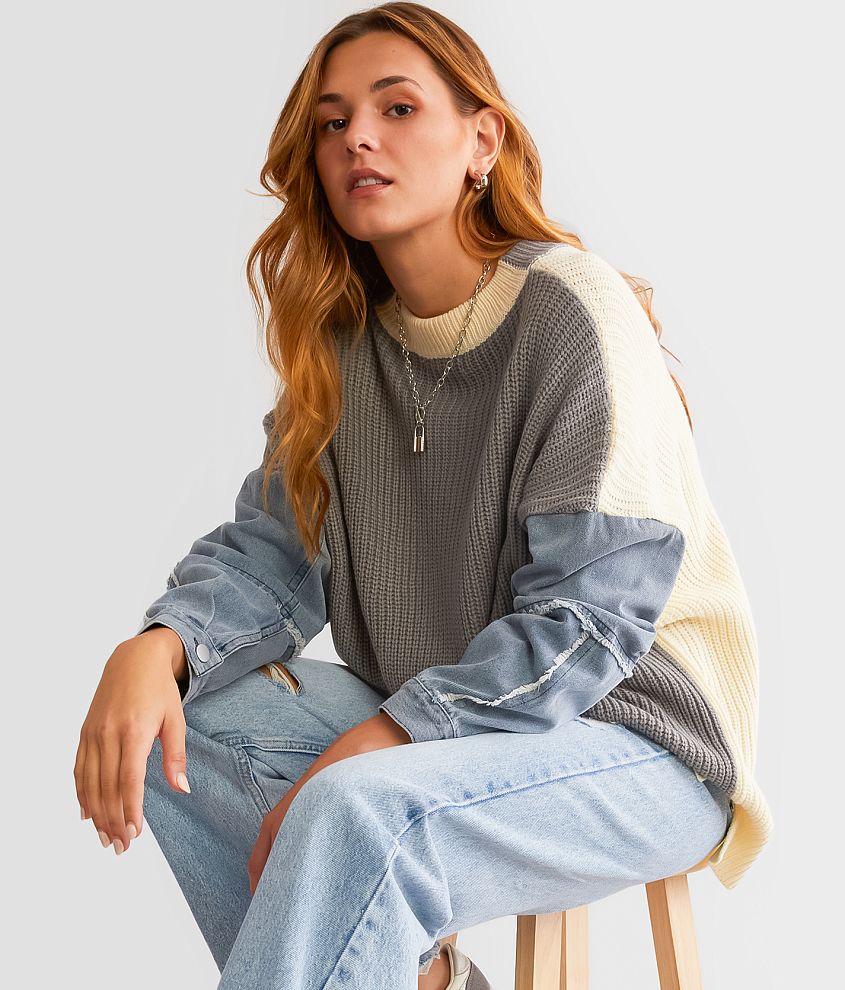 Urban outfitters color outlet block sweater