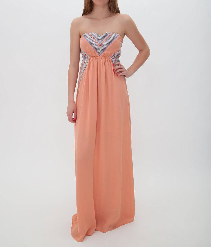 Peach tube outlet dress