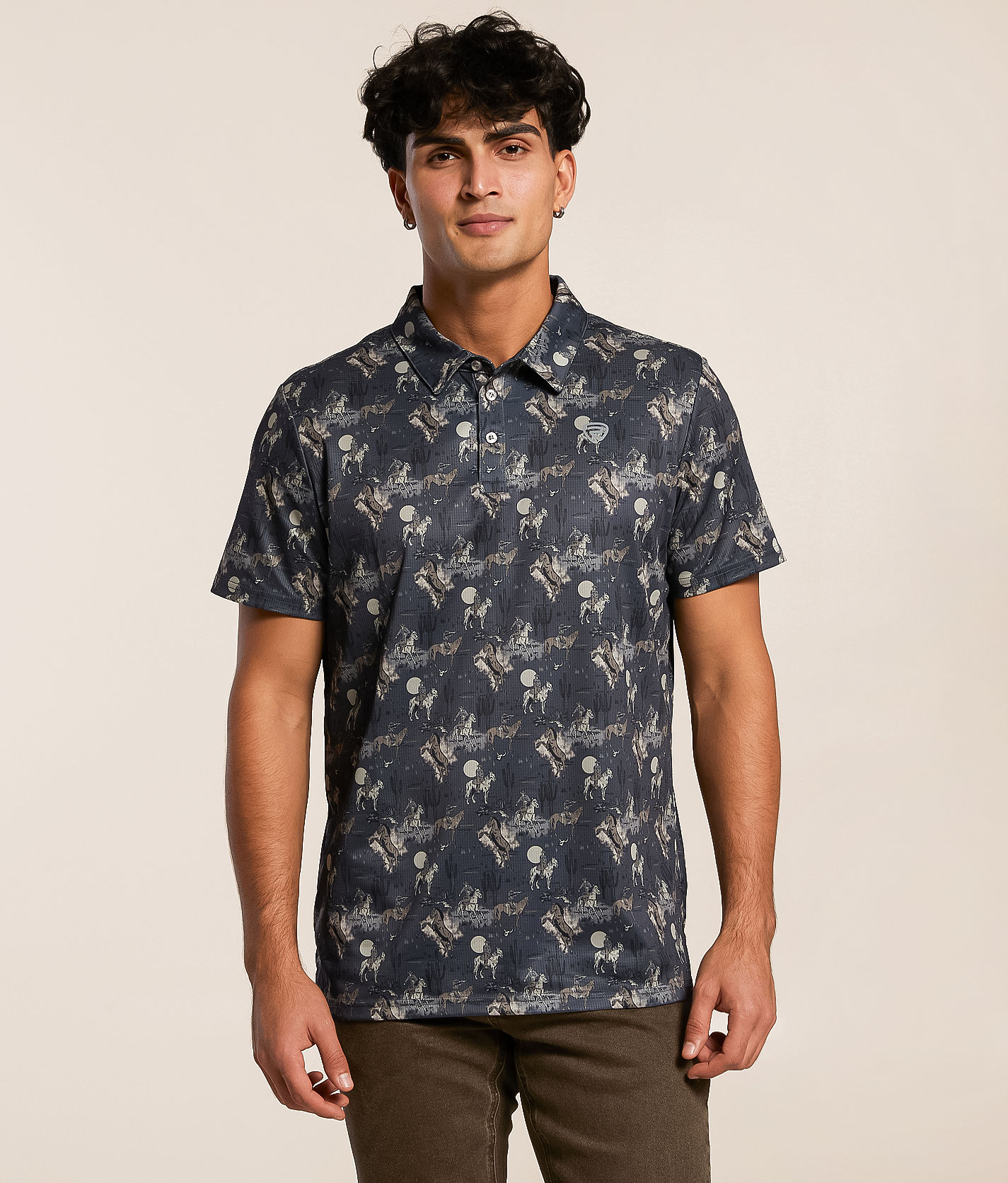 Rock & Roll Denim Conversational Performance Polo - Men's