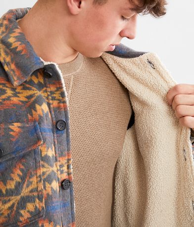 Rock &amp; Roll Denim Aztec Brushed Shacket misc detail 1 view