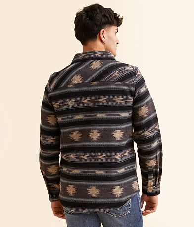 Rock & Roll Denim Aztec Stripe Shacket - Men's Coats & Jackets in Black ...
