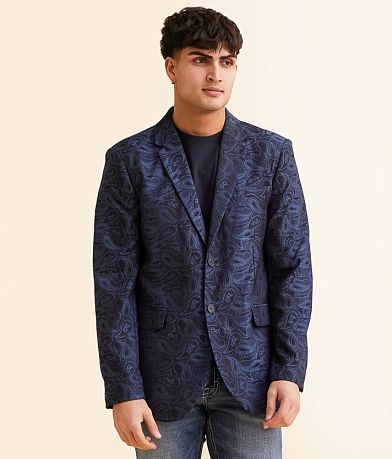 Rock & Roll Denim Paisley Sport Coat front view