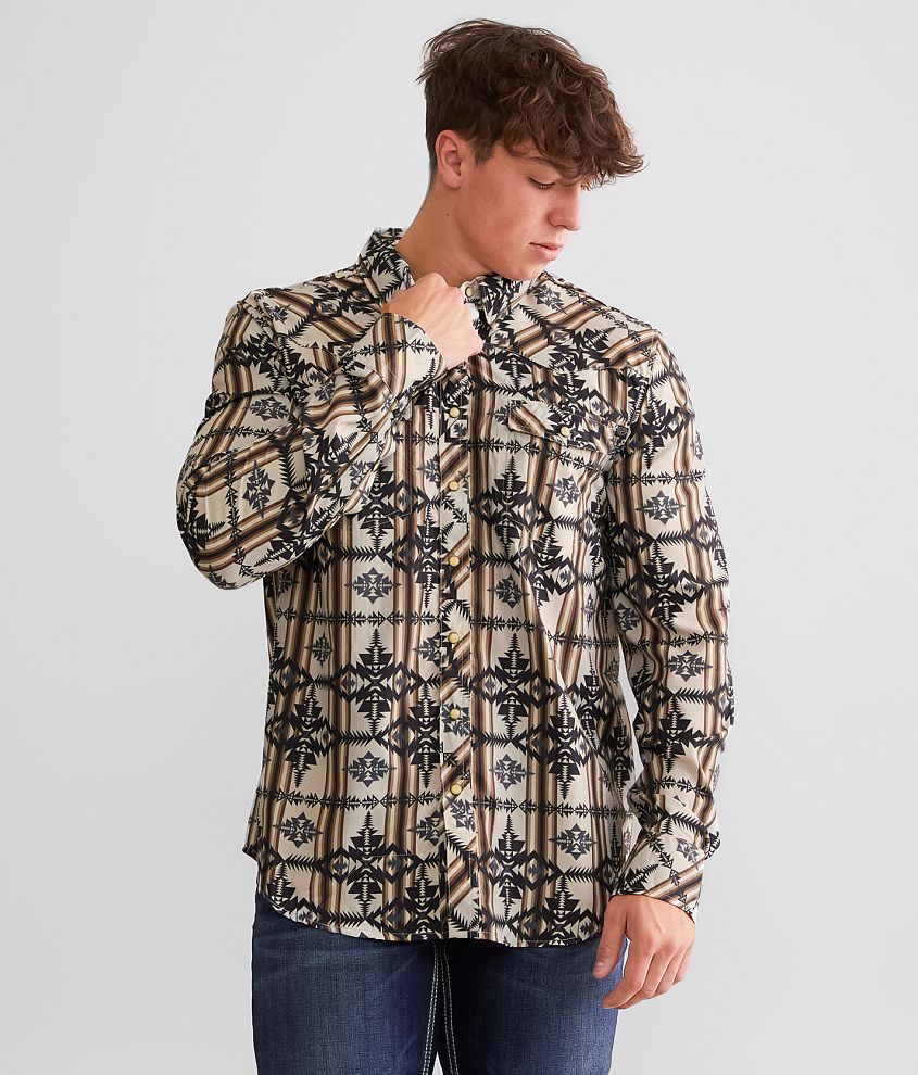 Rock & Roll Denim Southwestern Shirt - Men's Shirts in Natural | Buckle