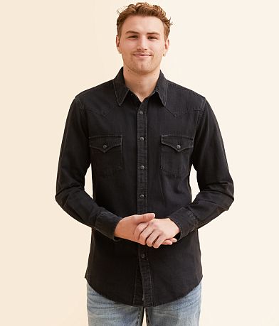 Rock & Roll Denim Washed Denim Shirt front view