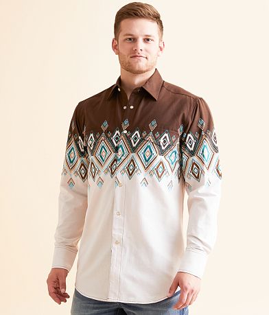 Panhandle Aztec Border Shirt front view