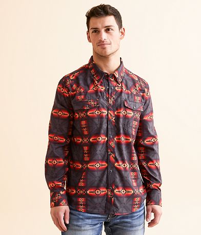 Rock & Roll Denim Aztec Performance Shirt front view