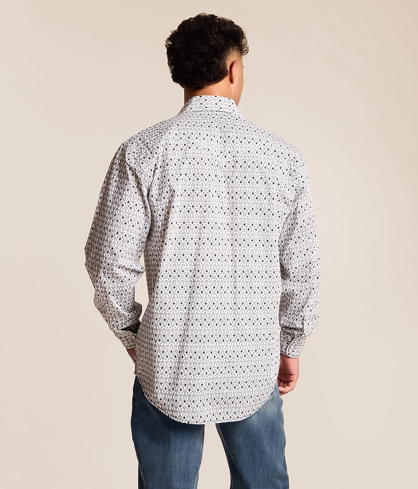 Diamond Print Stretch Shirt