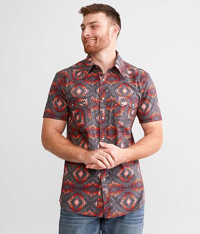 Rock & Roll Denim Aztec Stretch Shirt front view