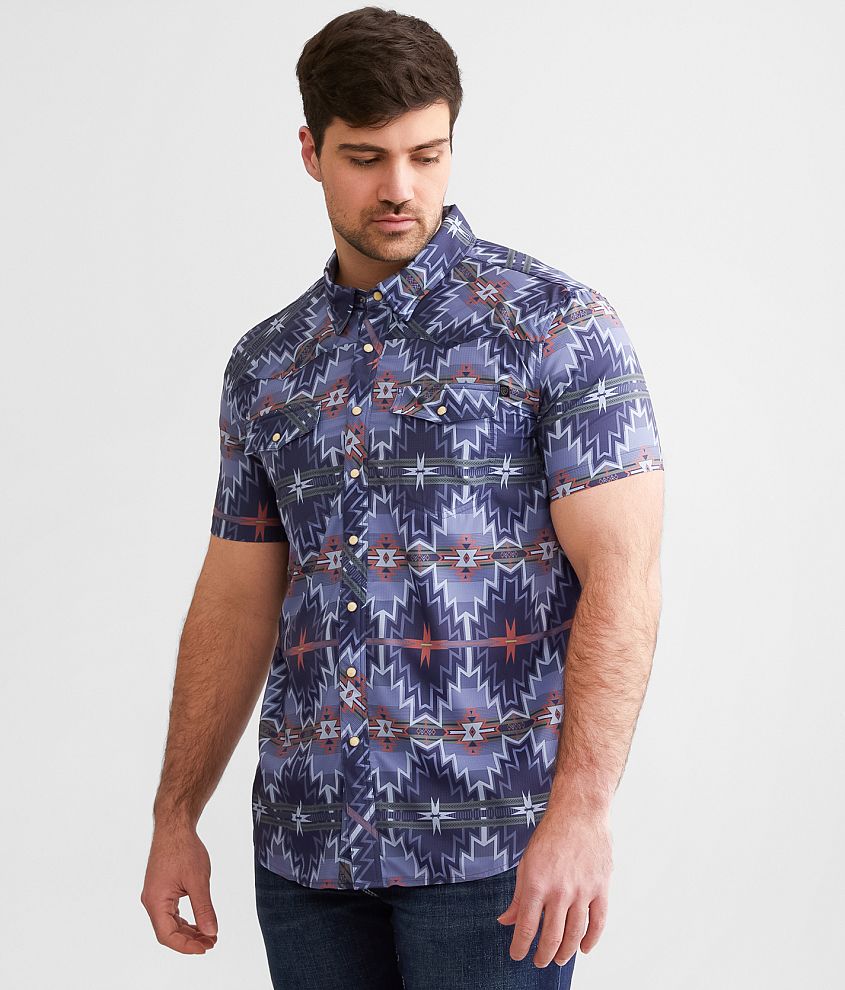 Rock & Roll Denim Aztec Tek Stretch Shirt