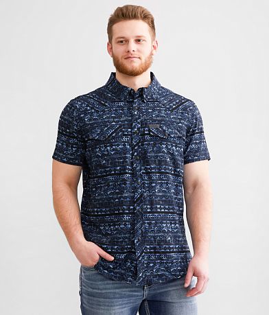 Panhandle Camo Aztec Performance Stretch Shirt front view