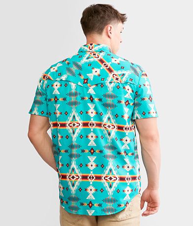 Rock &amp; Roll Denim Tek Southwestern Shirt BACK