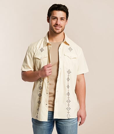 Panhandle Slim Embroidered Western Stretch Shirt front view