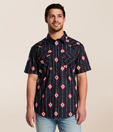 Panhandle Slim Diamond Stripe Shirt front view