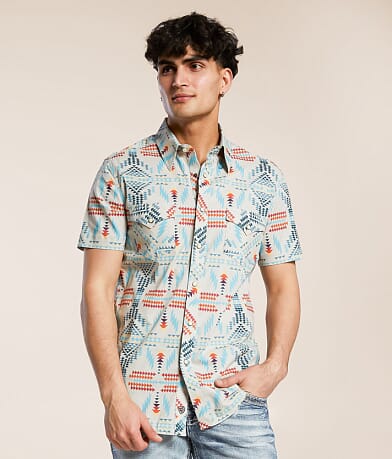 Rock & Roll Denim Aztec Stretch Shirt front view