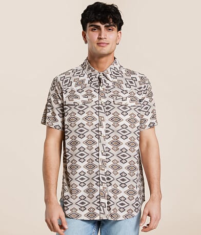 Rock & Roll Denim Aztec Performance Stretch Shirt front view