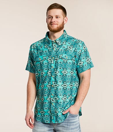 Rock & Roll Denim Aztec Performance Stretch Shirt front view
