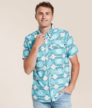 Rock & Roll Denim Aztec Tek Stretch Shirt front view