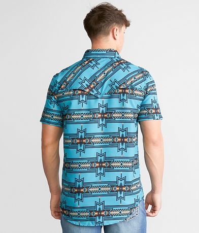Rock &amp; Roll Denim Aztec Performance Western Shirt BACK