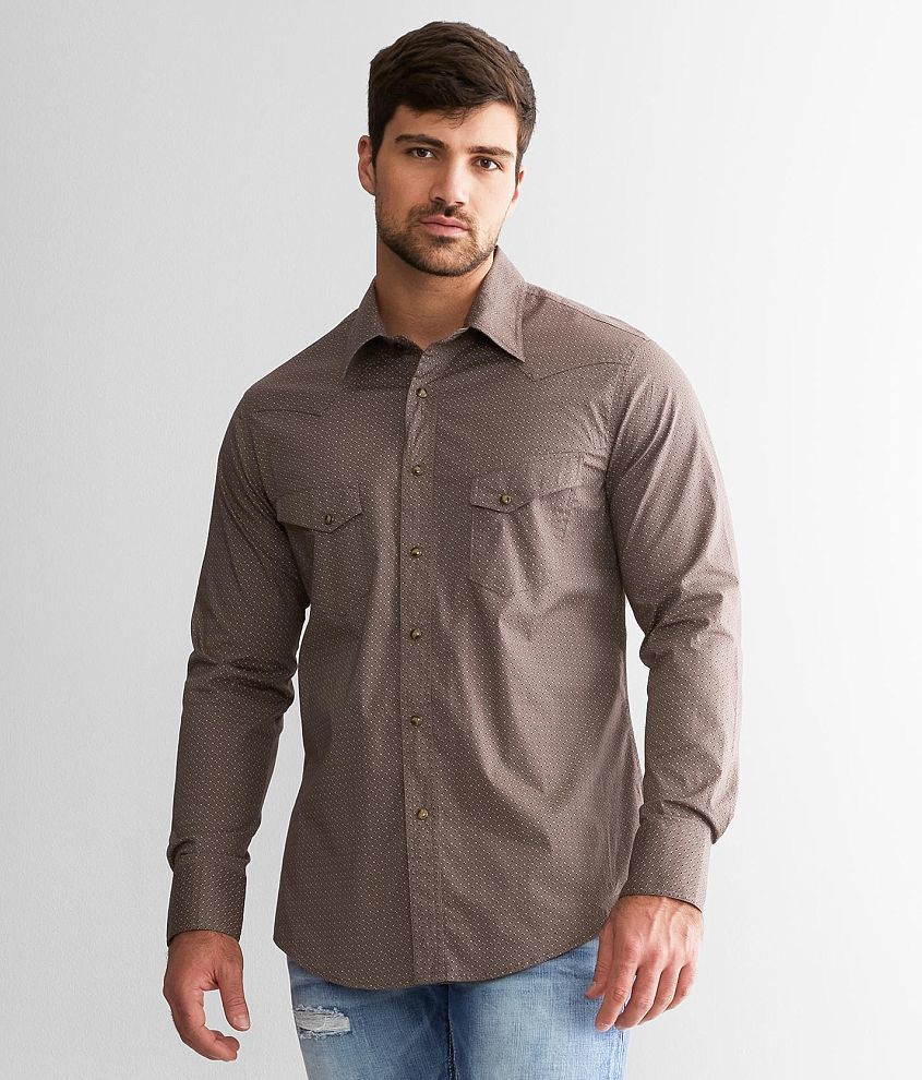 Rock & Roll Denim Western Stretch Shirt - Men's Shirts in Taupe | Buckle