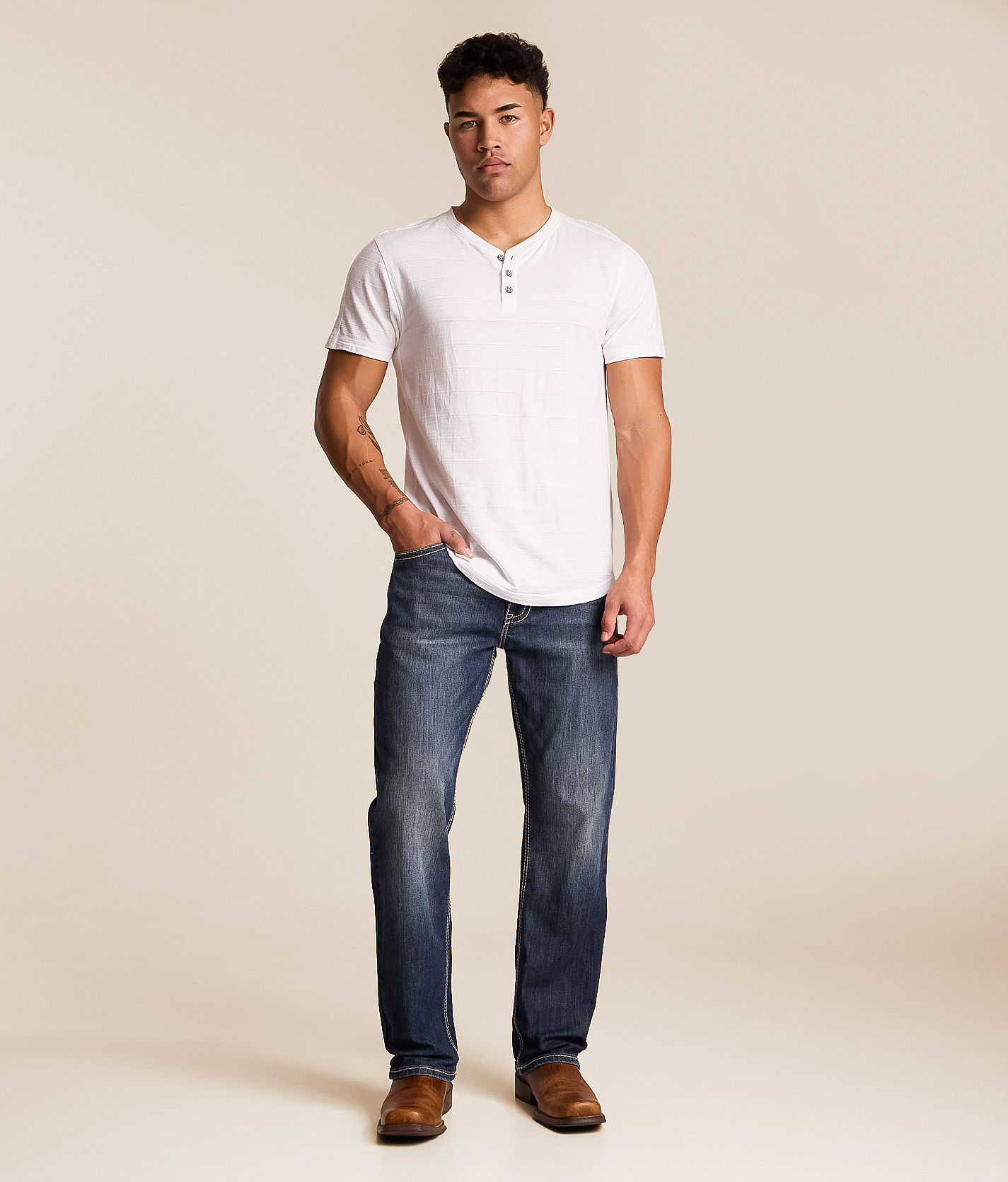 Rock & Roll Denim Double Barrel Straight Stretch Jean - Men's