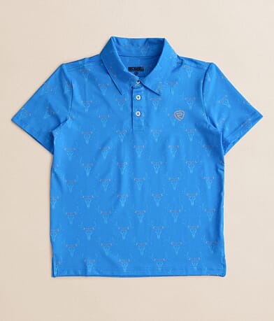 Rock & Roll Denim Boys - Longhorn Stretch Polo front view