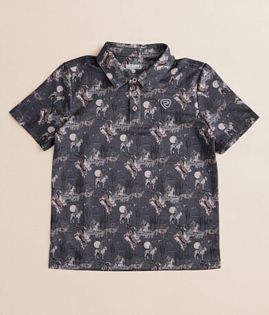 Rock & Roll Denim Boys - Conversational Performance Polo front view