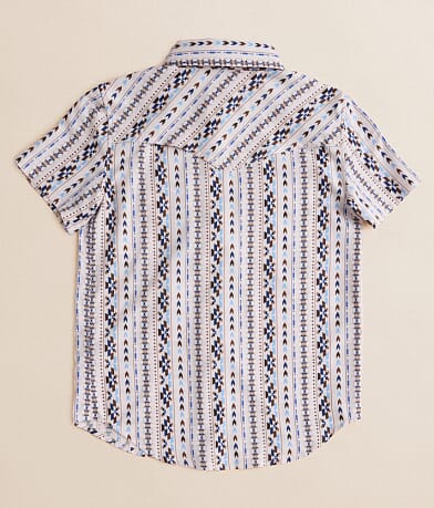 Boys - Rock &#38; Roll Denim Aztec Tek Stretch Shirt back view