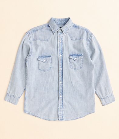 Rock & Roll Denim Boys - Washed Denim Shirt front view
