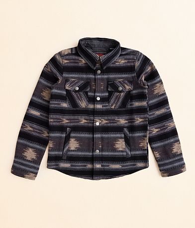 Rock & Roll Denim Boys - Aztec Stripe Shacket front view