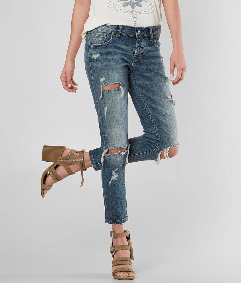 Silver Kenni Ankle Skinny Stretch Jean front view